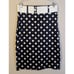 NWOT RockSteady Navy White Dot Slit Back Belted Pencil Skirt Pinup Rockabilly 3X