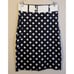 NWOT RockSteady Navy White Dot Slit Back Belted Pencil Skirt Pinup Rockabilly 3X