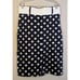 NWOT RockSteady Navy White Dot Slit Back Belted Pencil Skirt Pinup Rockabilly 3X