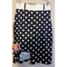 NWOT RockSteady Navy White Dot Slit Back Belted Pencil Skirt Pinup Rockabilly 3X