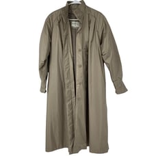 Women Rain Ramblers Coat Zip Out Lining Insulated Size 8 M VTG A-Line Tan 3935