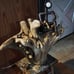 Steampunk driftwood lamp