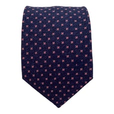 S.T. DUPONT Blue Geometric Silk Tie 59 -3.25 EX COND