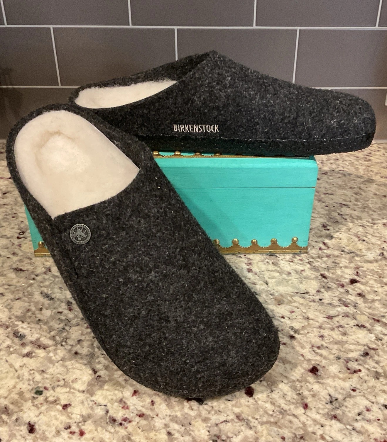 Birkenstock Zermatt Shearling Slippers Size US 7.5 EU 38