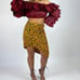 African Print Ankara Handmade Yellow Asymmetrical Skirt