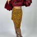 African Print Ankara Handmade Yellow Asymmetrical Skirt