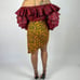 African Print Ankara Handmade Yellow Asymmetrical Skirt