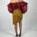 African Print Ankara Handmade Yellow Asymmetrical Skirt