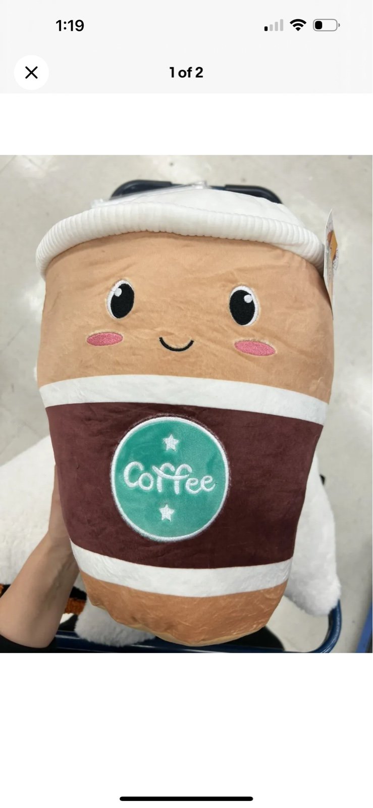 Plush fall Halloween Pumpkin Spice Latte Pillow Decor Coffee Frappuccino drink