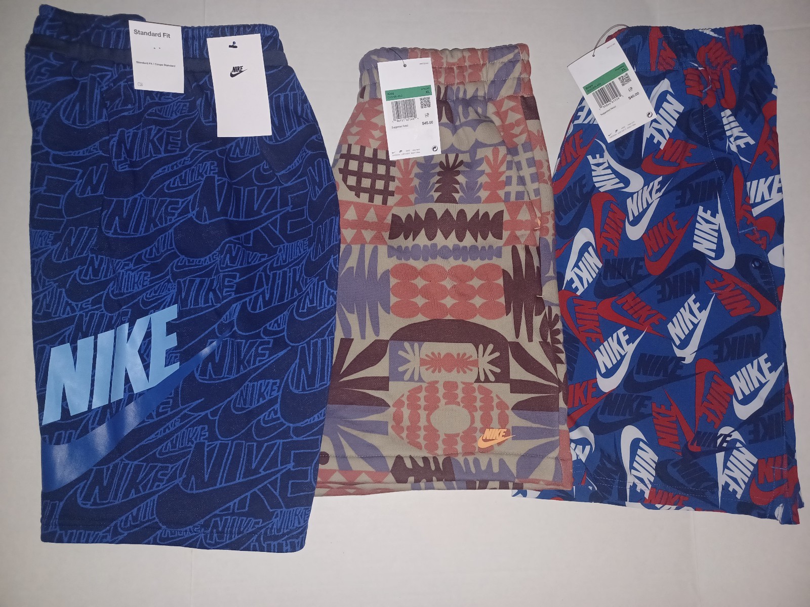 Nike (Lot of 3) Kids Woven & Fleece Shorts. Brand New. Big Kids Size: XL.