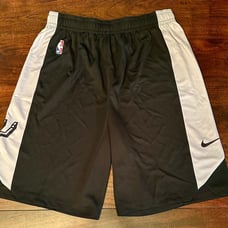 Nike NBA San Antonio Spurs Team Issued Practice Shorts Black Mens Size XL Tall