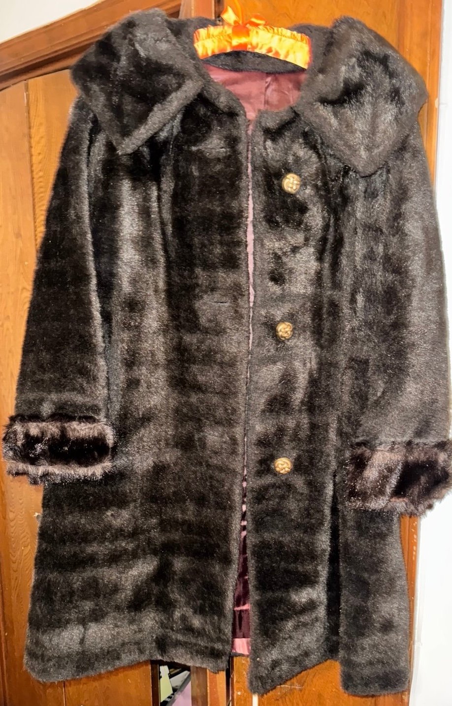 vintage faux fur coat
