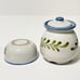 1988 Louisville Stoneware Country Flower Beverage Dispenser Crock DuPont Red Blu