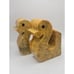 Vintage 1960's Italian Handcarved Alabaster Stylized Duck Bookends