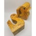 Vintage 1960's Italian Handcarved Alabaster Stylized Duck Bookends