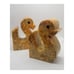 Vintage 1960's Italian Handcarved Alabaster Stylized Duck Bookends