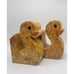 Vintage 1960's Italian Handcarved Alabaster Stylized Duck Bookends