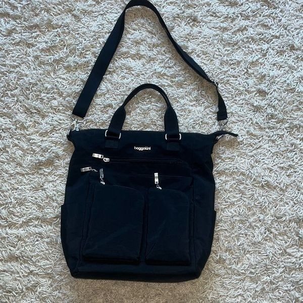 Baggallini All Set 3 In 1 Tote Backpack Preloved 10.5”w x 15”h x 5.5”d 1lb 4oz
