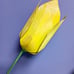 Vintage Mid Century Yellow/Gr Painted Metal 3Tulip/Floral Wall Hanging Sculpture