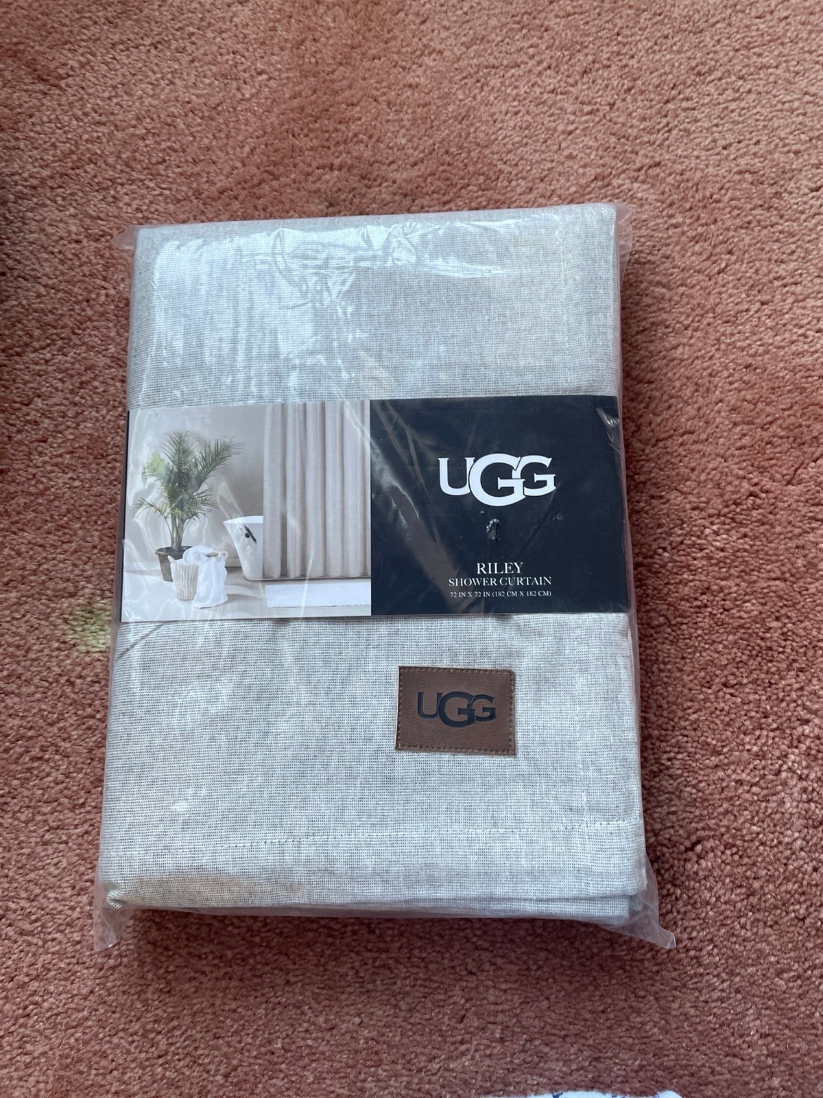 UGG brand new shower curtain Charcoal the color
