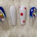 Red White n Blue Press On Nails