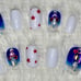 Red White n Blue Press On Nails