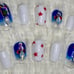 Red White n Blue Press On Nails