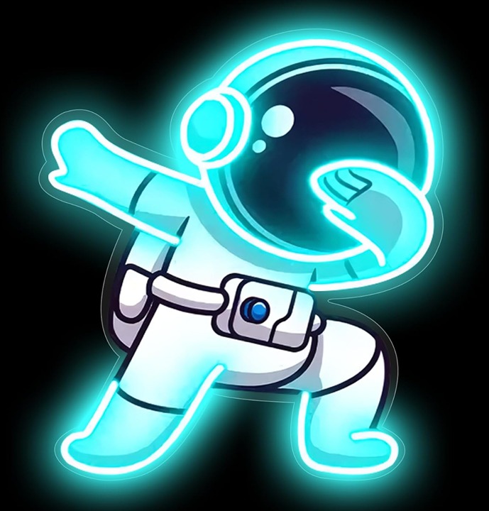 Fun Bright Dabbing Astronaut Kid LED Night Light Room Wall Decoration
