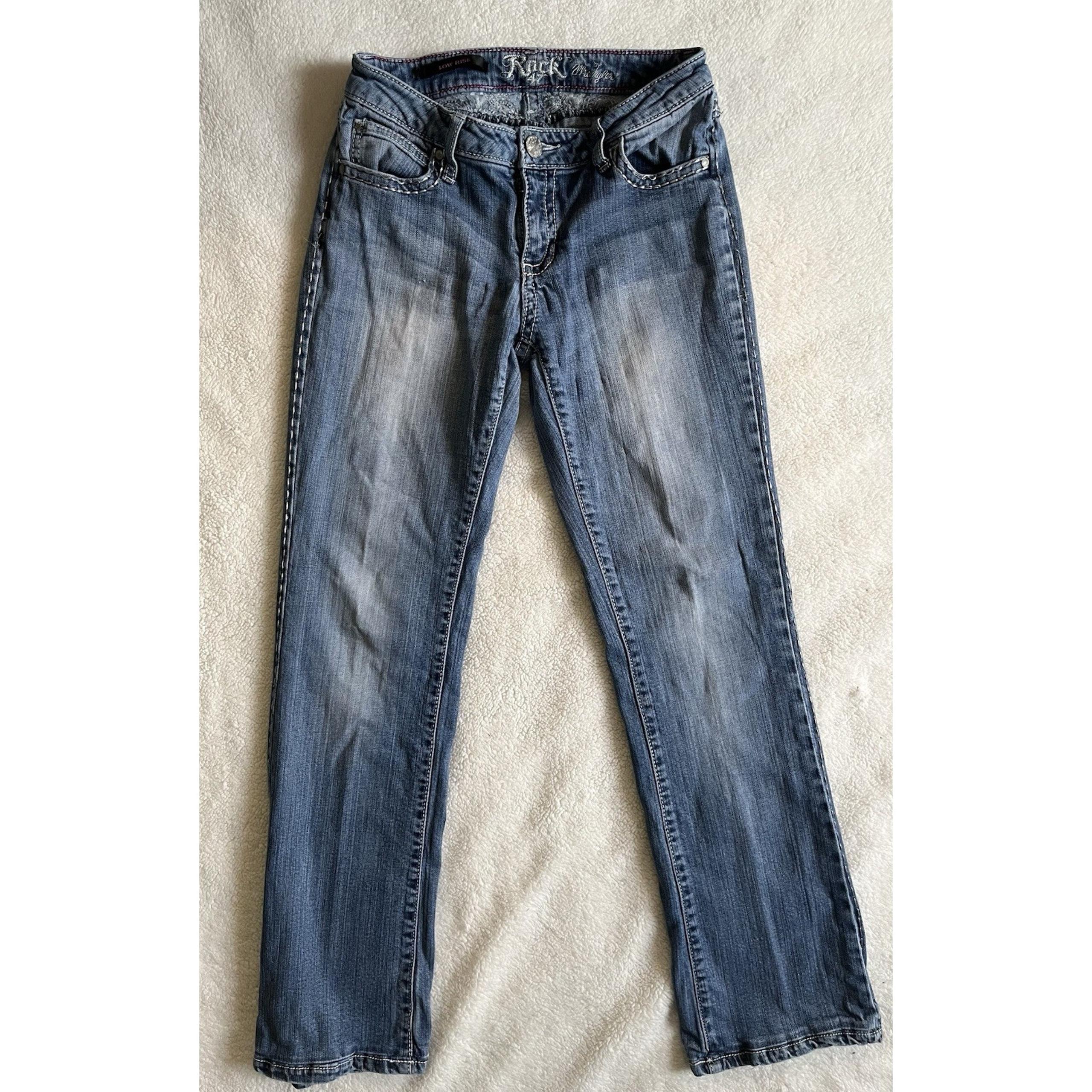 Wrangler Rock 47 Low Rise Jeans 27x30 Embellished Back Pockets ( Tag Unreadable)
