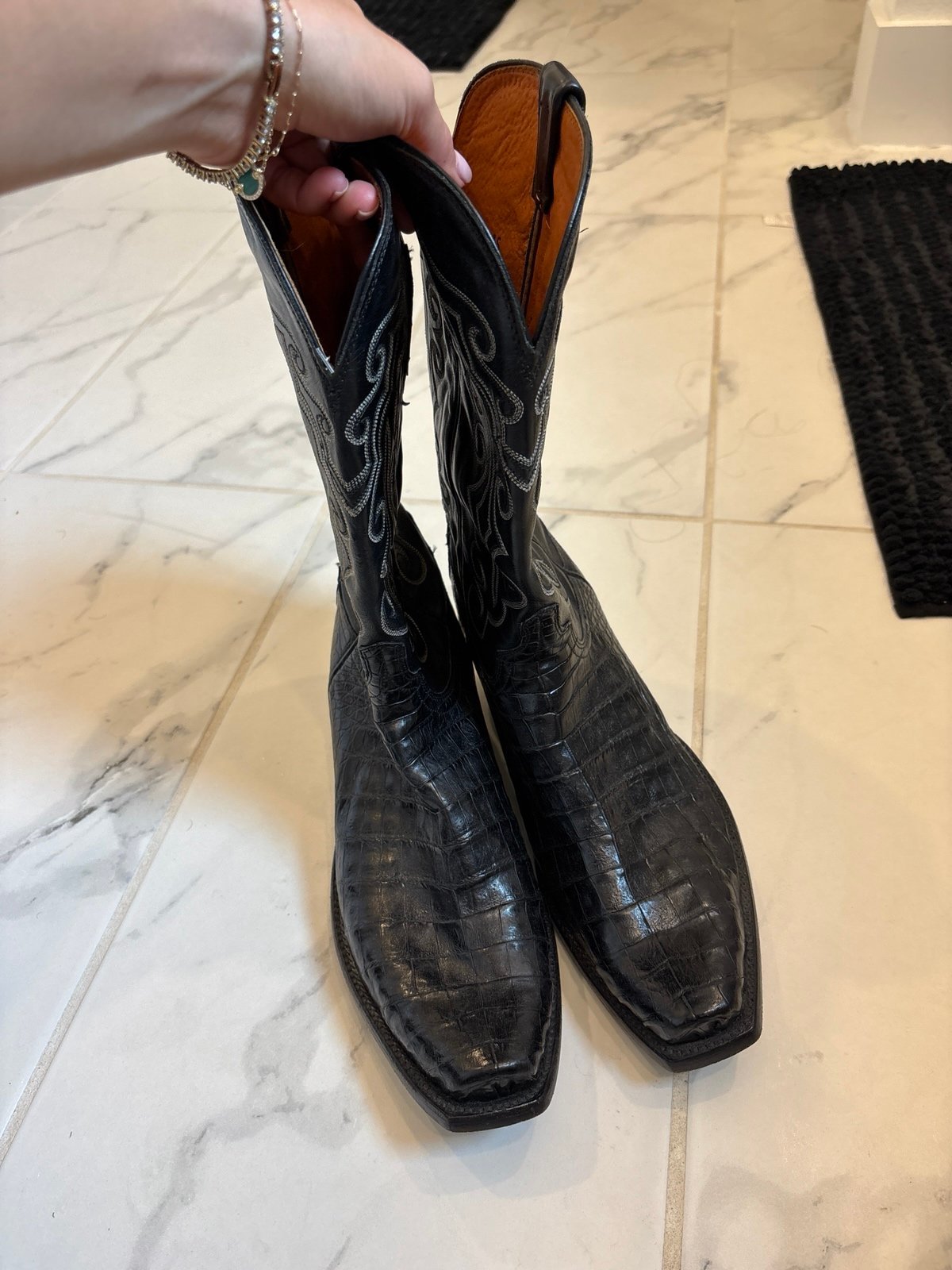Lucchese Leather Cowboy Boots