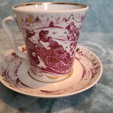 Lomonsov Russian Imperial mug and saucer