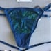 Victoria's Secret vintage green swarovski nylon strappy bra v string panty set V