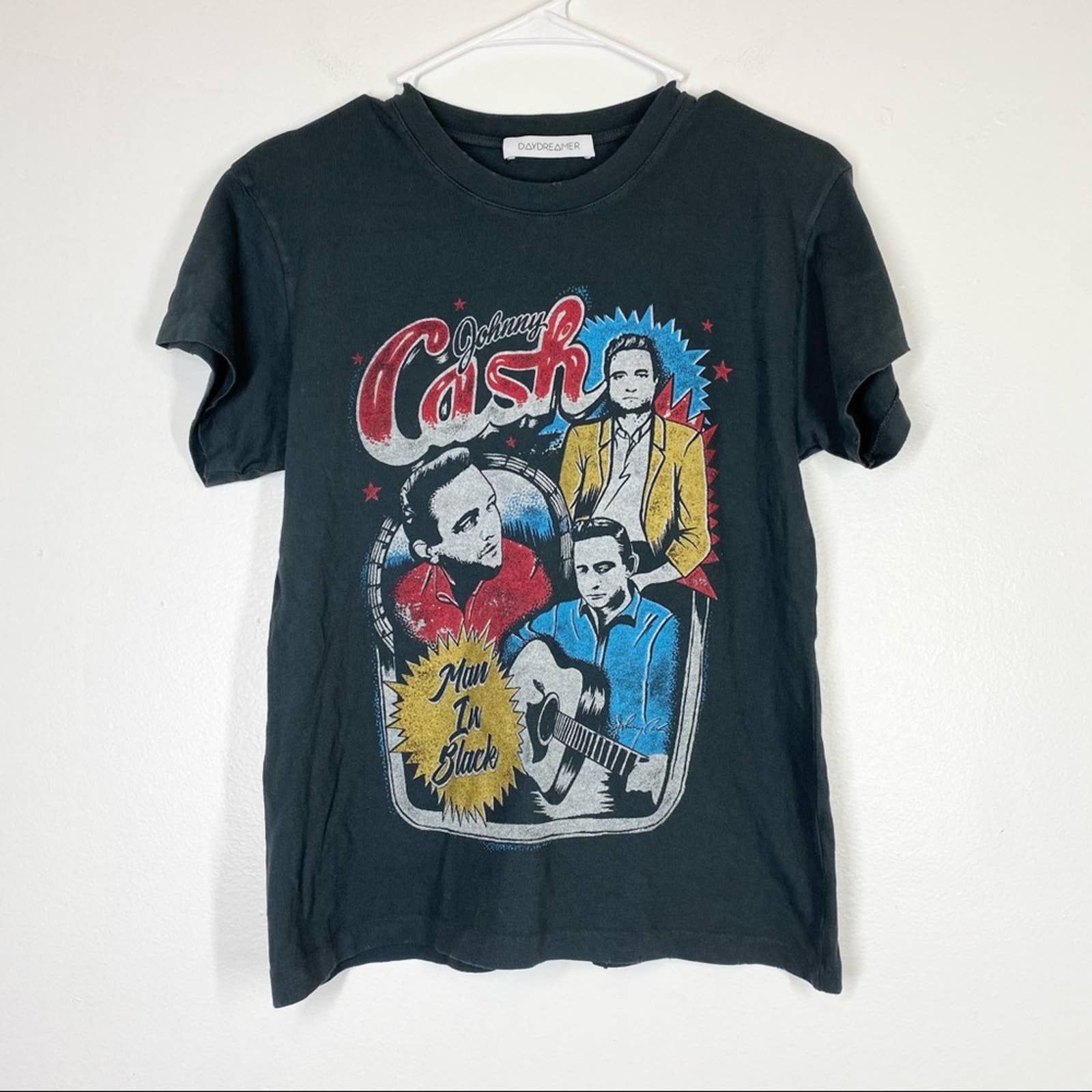 DAYDREAMER NWOT Johnny Cash Man In Black Tour Tee Vintage Black XS