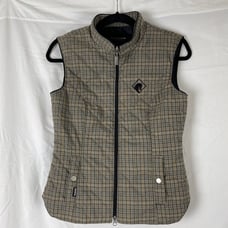 Arista Women’s Medium Tan Black Equestrian Horseback Riding Vest Ltd Edition