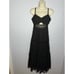 Rebecca Taylor Piqué Cutout Lace Overlay Midi Dress Black Dark Romantic Sz 4