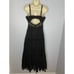 Rebecca Taylor Piqué Cutout Lace Overlay Midi Dress Black Dark Romantic Sz 4