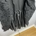 Rebecca Taylor Piqué Cutout Lace Overlay Midi Dress Black Dark Romantic Sz 4