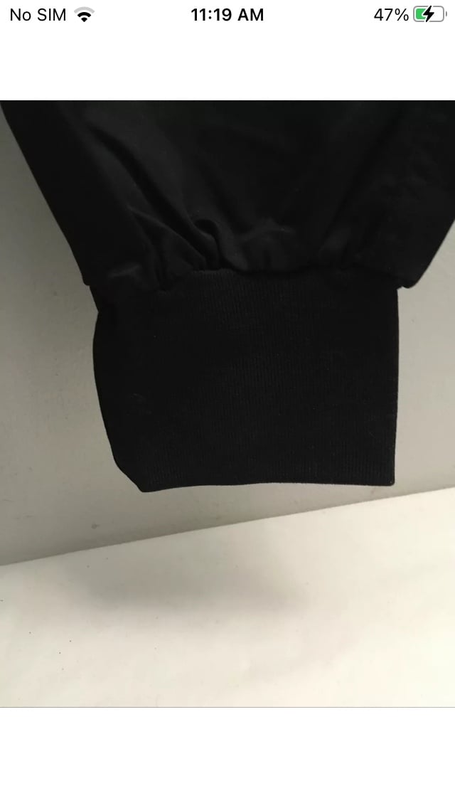 Men’s BT Black Cargo Streetwear Cargo Tapered Pants Size 40 Black Drawstring - detail