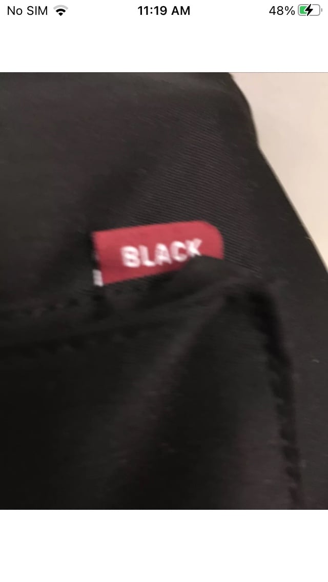 Men’s BT Black Cargo Streetwear Cargo Tapered Pants Size 40 Black Drawstring - detail