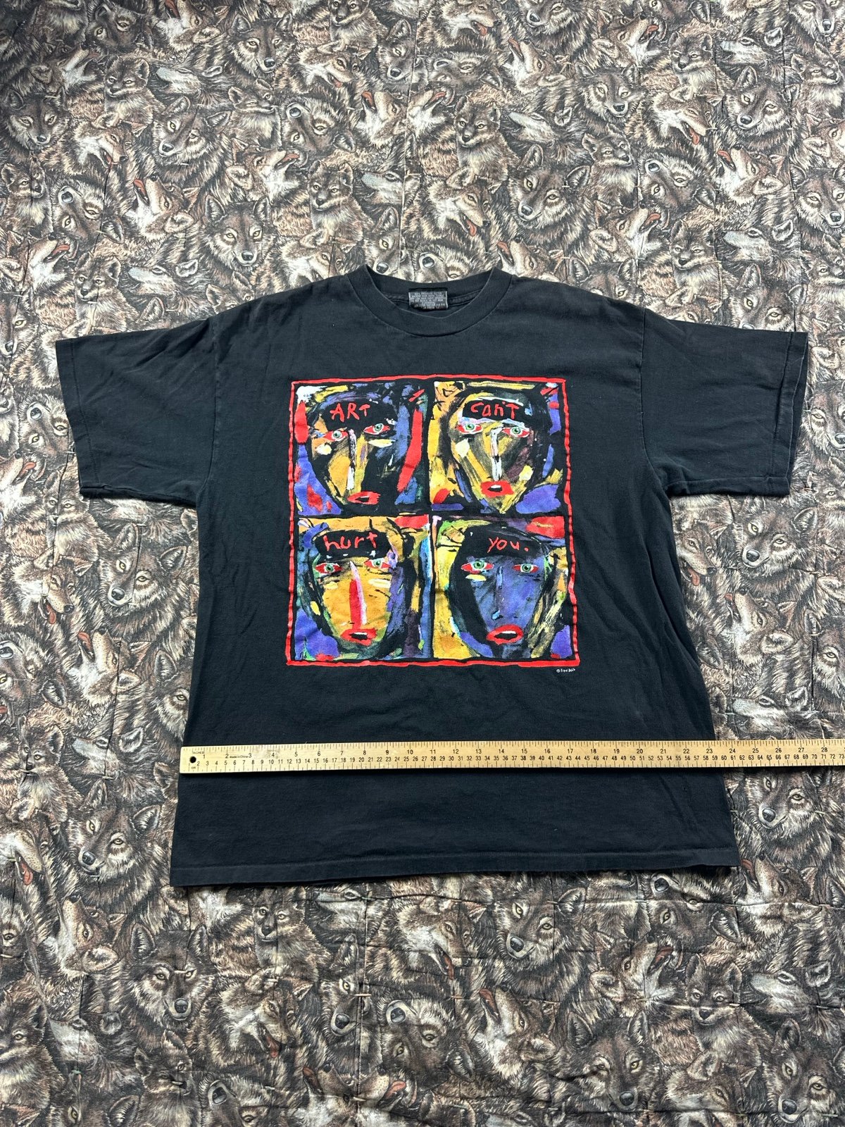 Vintage 90s Fred Babb “art can’t hurt you” shirt