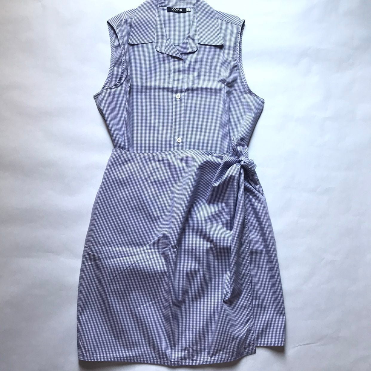 NEW Vintage KORS Wrap Skirt & Top Purple/White Gingham Small Size 6