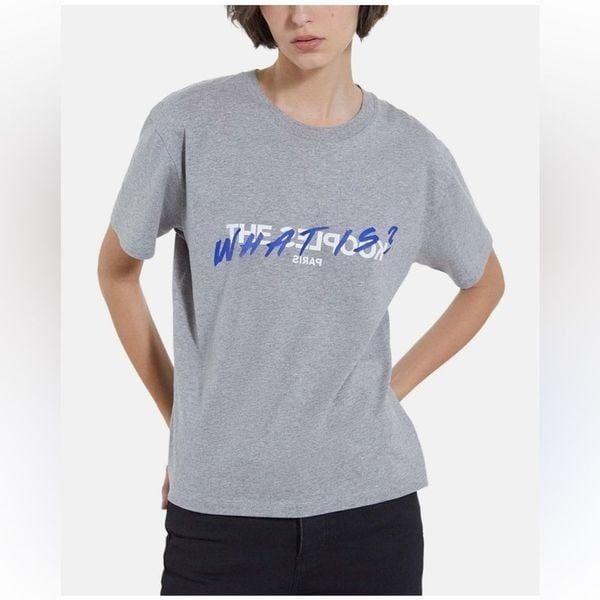 Flecked gray cotton T-shirt What is motif | The Kooples Small NWT