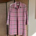 LL Bean Wool Pink Plaid Woven Cross Hatch Peacoat Trench Coat