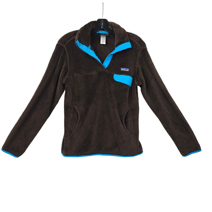 Patagonia Re-Tool Snap-T Fleece Pullover Womens Sz S Polartec Dark Walnut Brown
