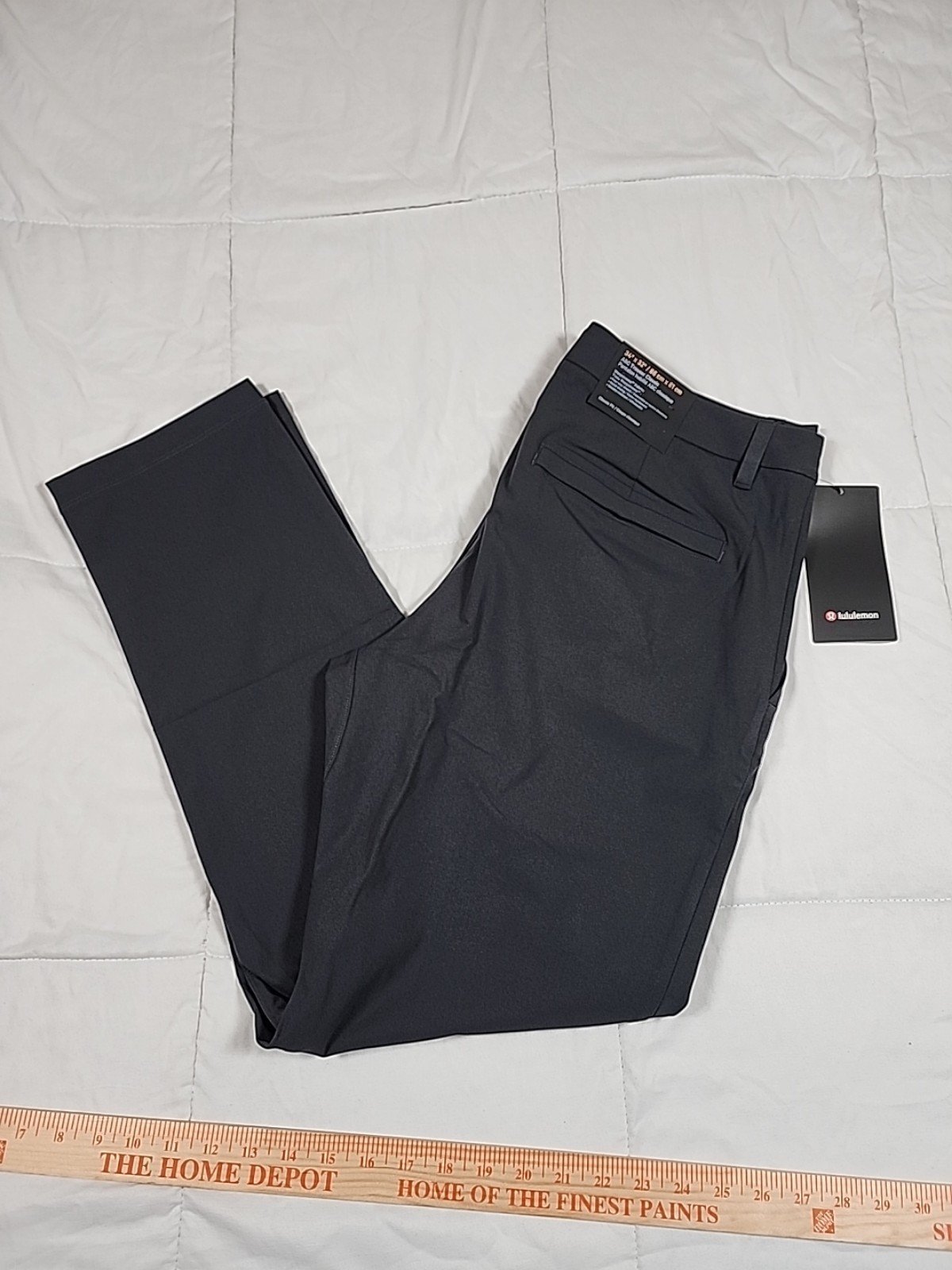 34x32 Lululemon Men's ABC Classic-Fit Trouser 32 Warpstreme color Obsidian NWT