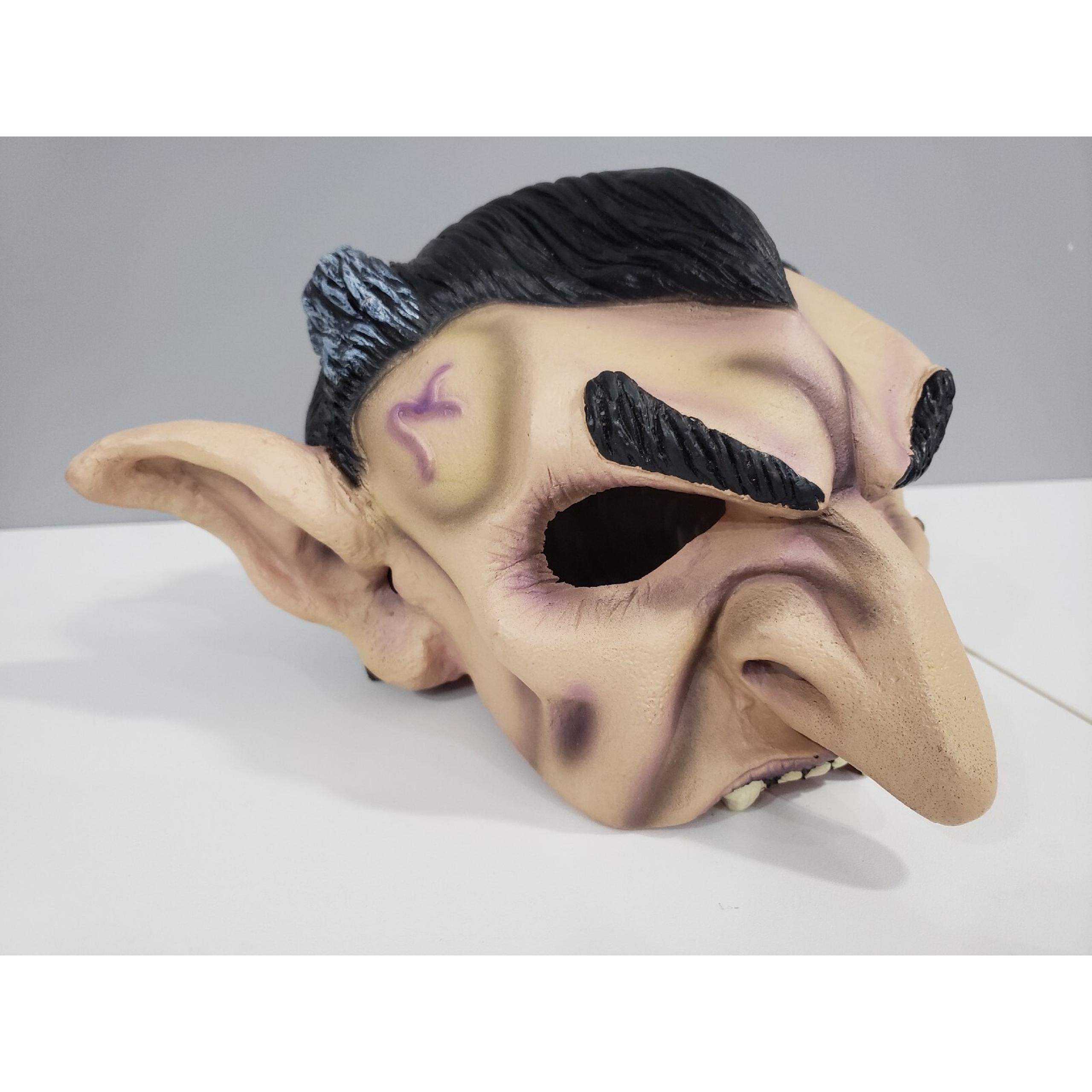 Vintage 2002 Disguise Vampire halloween 1/2 Mask adult dracula new fangs cosplay