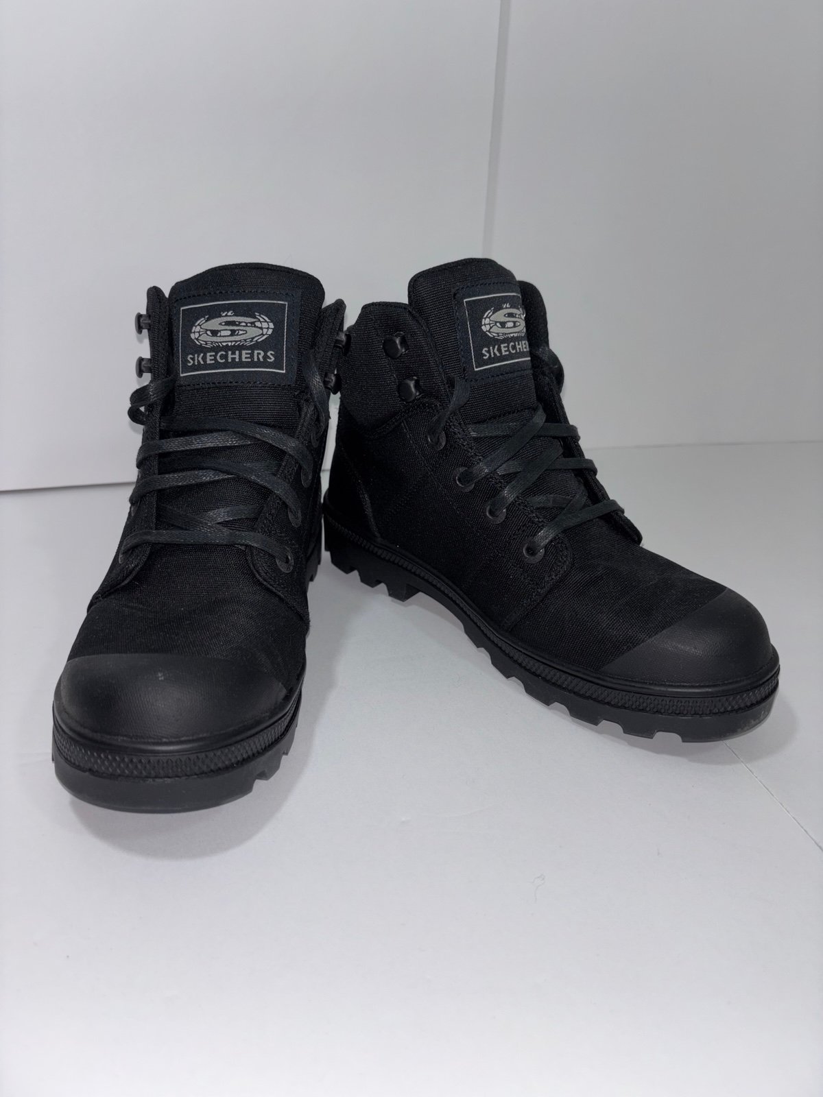 Skechers Work Rotund-Darrah Steel Toe EH Rated Ankle Black Boots Women's Sz 8