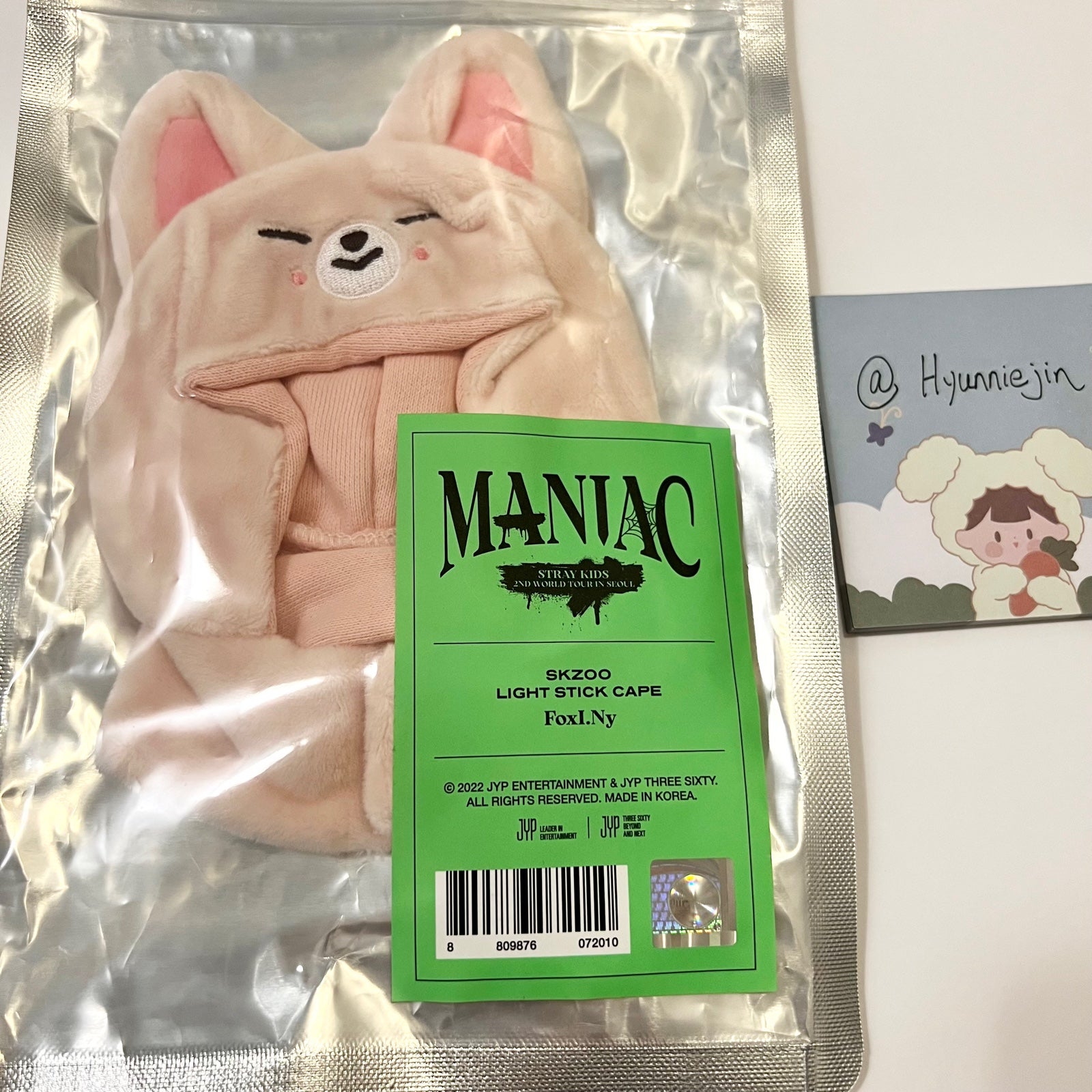 Stray Kids MANIAC Official merch SKZOO light stick cape FoxI.Ny