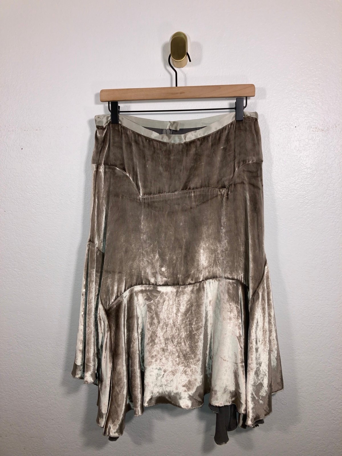 Assymetrical Skirt Rayon Silk blend 30 waist