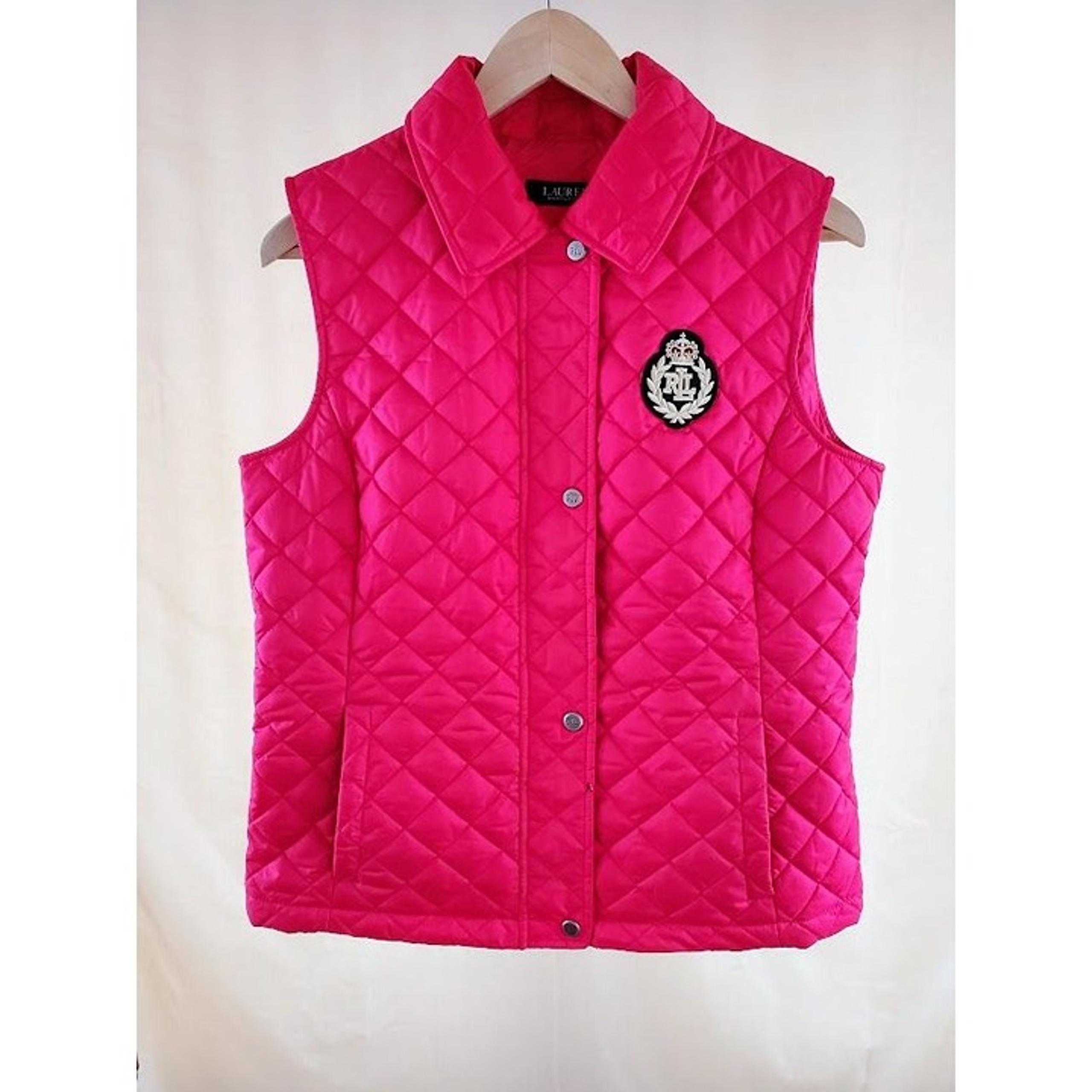 Ralph Lauren Red Quilted Vest - Women's Sleeveless Puffer Jacket, Size M